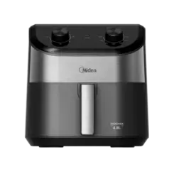 Fritadeira Midea Air Fryer 4,5 Litros Com Desligamento Automatico Preto Inox 127V