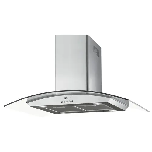 Coifa Ilha Fischer Island Vidro 3 Velocidades Com  Painel Eletronico 127V Inox