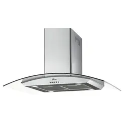 Coifa Ilha Fischer Island Vidro 3 Velocidades Com  Painel Eletronico 127V Inox