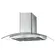 Coifa Ilha Fischer Island Vidro 3 Velocidades Com  Painel Eletronico 127V Inox