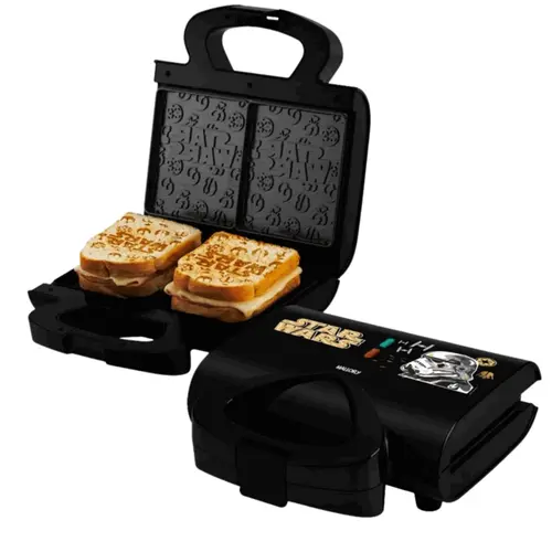 Sanduicheira Eletrica Mallory Star Wars Empire Plates 750W Antiaderente Preto 127V