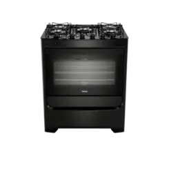 Fogao Consul Piso 5 Bocas Com Mesa De Vidro e Acendimento Automatico Preto Bivolt