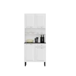 Kit Cozinha Itatiaia Pratika Com 4 Portas 1 Gaveta De Aco Branca