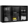 Armario Aereo Exclusive Itatiaia 3 Portas Com Vidro Preto Matte