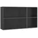 Armario Aereo Exclusive Itatiaia 3 Portas Com Vidro Preto Matte