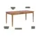 Mesa Baoba Natuame Cimol 1,8 Tampo MDF Com Base Em Madeira Macica Cinamomo