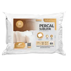 Travesseiro Percal Sublime Fibrasca 4605 Revestimento Algodao Branco 50x70cm