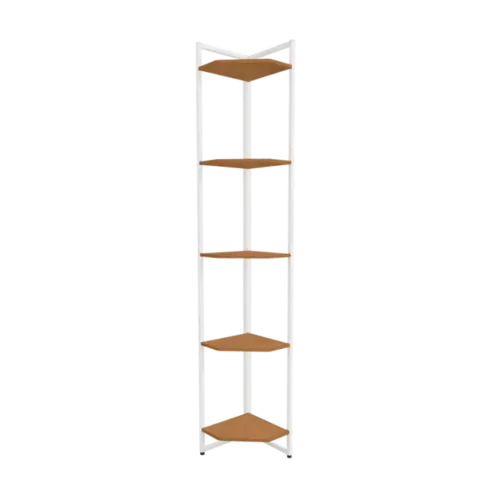 Estante Cantoneira Kappesberg 5 Prateleiras Canela Branco