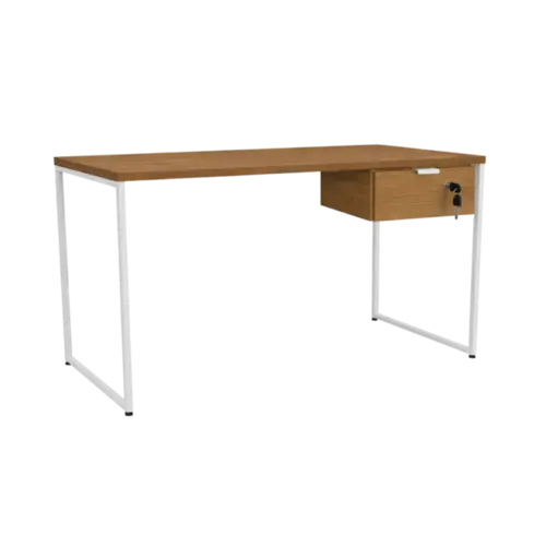 Mesa Para Escritorio Kappesberg Com Gaveta MDP Canela Branco