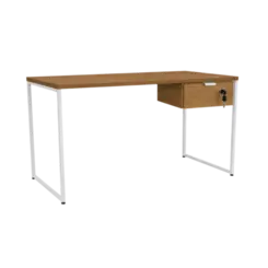 Mesa Para Escritorio Kappesberg Com Gaveta MDP Canela Branco