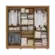 Roupeiro Kappesberg MDP 3 Portas 2 Gavetas Com Espelho Cinamomo Off White