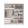 Roupeiro Ilheus Panan 100% MDF 2 Portas 3 Gavetas Com Espelho Branco