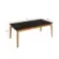 Mesa De Jantar Kappesberg Em Madeira Macica Com Tampo De Vidro Preto