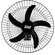 Ventilador de Parede Wap Rajada Pro 60 48cm 5 Pas 3 Niveis de Velocidades Preto