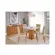 Sala De Jantar Cimol Sophia Mesa Com Vidro E 4 Cadeiras Maia Cinamomo Off White