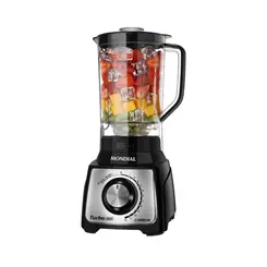 Liquidificador Mondial 3 litros Turbo 1200W 12 Velocidades+Pulsar+Gelo Preto