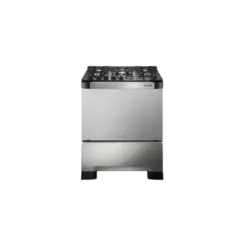 Fogao Mueller Decorato Vetro 5 Bocas Com Mesa De Vidro Acendimento Automatico Inox Bivolt