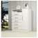 Comoda ACP 5 Gavetas Com Sapateira 100% mdf Madri Plus Branco