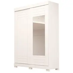 Roupeiro ACP Ayla 2 Portas de Correr Cabideiro e 2 Gavetas Internas Branco