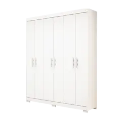 Roupeiro ACP Lana 6 Portas 2 Gavetas Internas Branco