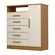 Comoda ACP Madri 1 Porta 5 Gavetas em MDF Cinamomo/Off White