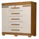 Comoda ACP Diana 2 Porta 5 Gavetas em MDF Cinamomo/Off White