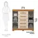 Comoda ACP Diana 2 Porta 5 Gavetas em MDF Cinamomo/Off White