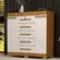 Comoda ACP Diana 2 Porta 5 Gavetas em MDF Cinamomo/Off White