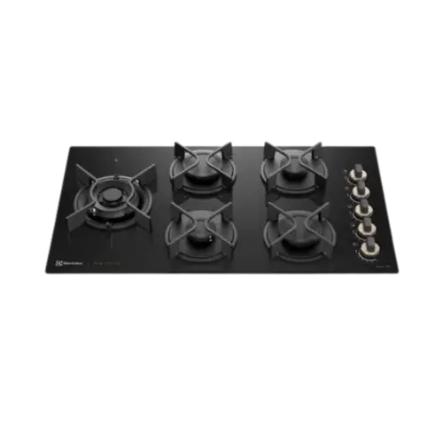 Cooktop Electrolux 5 Bocas Com Mesa De Vidro Funcionamento A Gas preto Bivolt