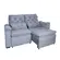 Sofa 3 Lugares Aga Retratil Dublin Entrada para USB Maia Prata