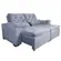 Sofa 3 Lugares Aga Retratil Dublin Entrada para USB Maia Prata