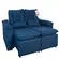 Sofa 2 Lugares Aga Retratil Berlim Suede Paiva Azul Marinho
