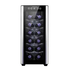 Adega Electrolux  ACB12 12 Garrafas 1 Porta Preta em Aluminio Escovado Bivolt