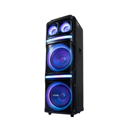 Caixa De Som Mystic Amplificada Com Jogo De Luzes Preto