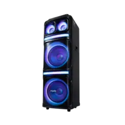 Caixa De Som Mystic Amplificada Com Jogo De Luzes Preto