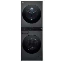 Lavadora e Secadora WashTower LG 14Kg+10Kg AI DD Wi-Fi Dual Inverter Black Inox 127V