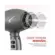 Secador de Cabelo Mondial SC-20 Space Shine 2000W Grafite 127V