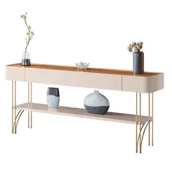 Aparador para Sala de Estar Hb Moveis Vivant Off White/Cinnamomo