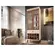 Cristaleira Opera Hb Moveis 2 Portas e 1 Gaveta Off White/Cinamomo