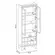 Cristaleira Opera Hb Moveis 2 Portas e 1 Gaveta Off White/Cinamomo