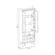 Cristaleira Opera Hb Moveis 2 Portas e 1 Gaveta Off White/Cinamomo