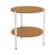 Mesa De Centro Kappesberg Redonda MDP Canela Branco Com Brilho