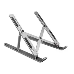 Suporte Multi AC378 Portatil de Aluminio Para Notebook 6 Niveis de Altura Prata