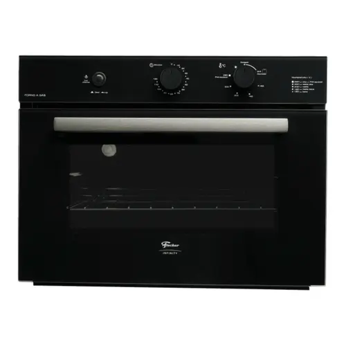 Forno a Gas de Embutir Fischer Infinity 50 Litros com Grill Preto 127V