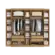 Roupeiro Supremo THB 100% MDF 7 Portas 2 Gavetas Com Espelho Nogal Gris Glass