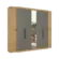 Roupeiro Supremo THB 100% MDF 7 Portas 2 Gavetas Com Espelho Nogal Gris Glass