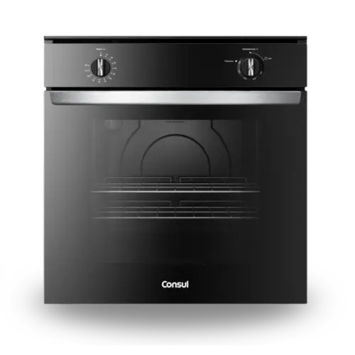Forno a Gas Embutir Consul Com Grill 78 Litros Preto 220V