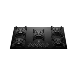 Cooktop Electrolux Efficient 5 Bocas Com Mesa De Vidro Grade De Aco Fosco Preto Bivolt