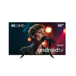 Smart Tv 50" Multi Dled Dolby Atmos 4K Android Preto