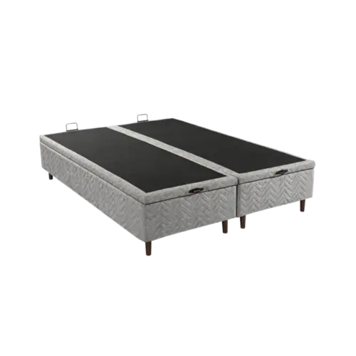 Base Box Bau Queen Kappesberg Poliester 30X158X188 Cinza